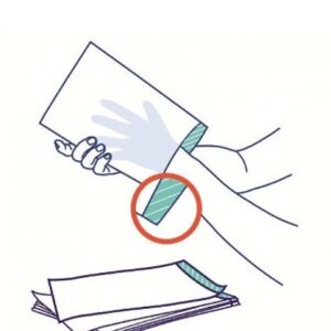 Waschlappen/Handschuhe mit Folie 50 Stück REF 8702